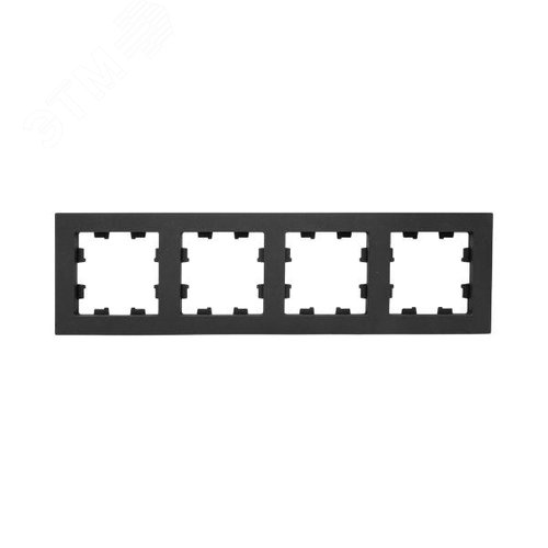 Эпика Рамка 4-местная черный пластик EKF - фото 2