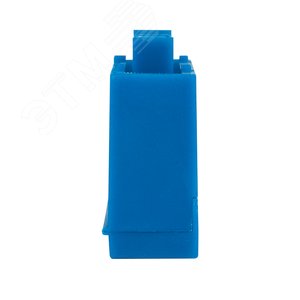 Шина 0 N (6х9мм) 8 отверстий латунь синий изолированный корпус на DIN-рейку PROxima - фото 2