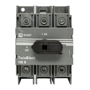 Рубильник 100A 3P c рукояткой управления для прямой установки TwinBlock tb-100-3p-f EKF - 3