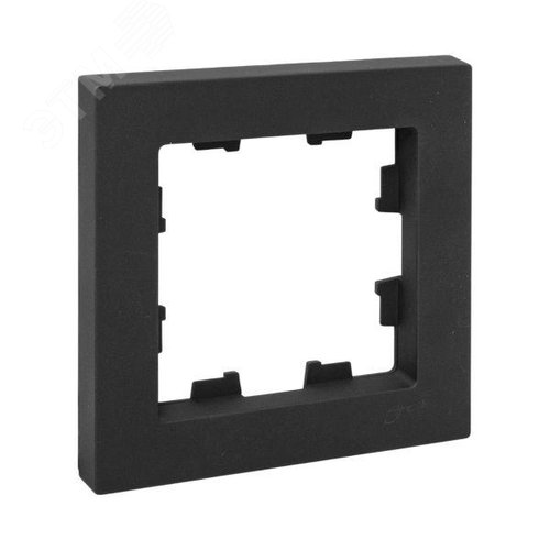 Эпика Рамка 1-местная черный пластик EKF - фото 1