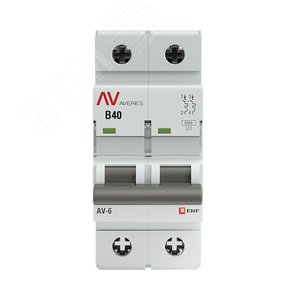 Выключатель автоматический AV-6 2P 40A (B) 6kA AVERES - фото 3