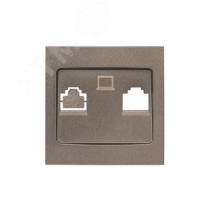 Валенсия лицевая панель розетки RJ-45 1-местная графит - фото 1