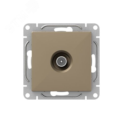 Механизм розетки TV  проходная  шампань Эпика EKF - фото 1