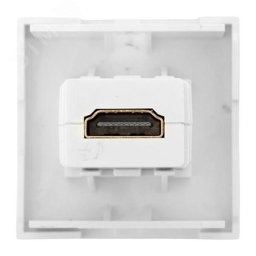 Розетка HDMI 45x45, 2 модуля, 1 гнездо, без индикатора, белая EKF - фото 4