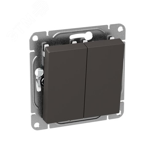 Механизм выключателя. двухклавишный. мокко Эпика EKF - фото 3