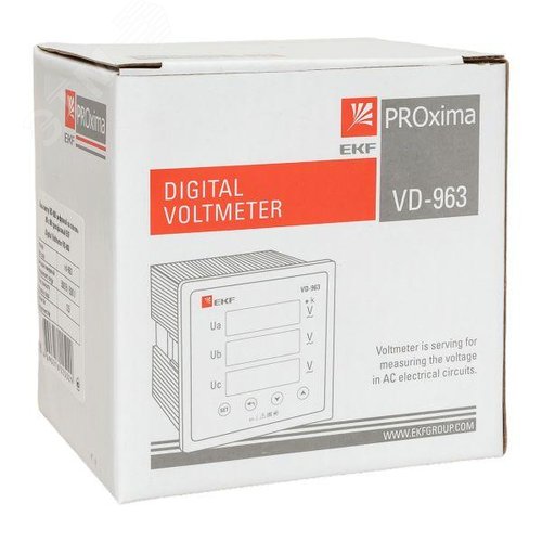 Вольтметр цифровой на панель 96х96 трехфазный PROxima - фото 9
