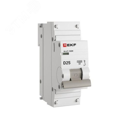 Выключатель автоматический 1Р 25А (D) 10кА ВА 47-100М без теплового расцепителя PROxima - фото 1