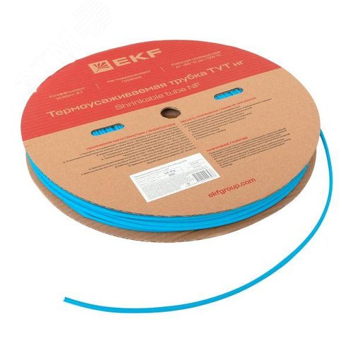 Трубка термоусаживаемая ТУТ нг 4/2 синяя рулон PROxima - фото 4