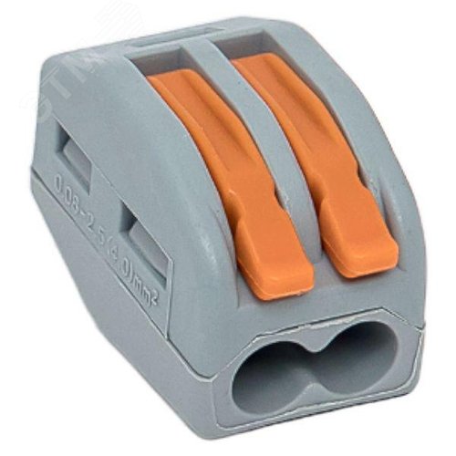 Клемма СМК 222-412 с рычагом 2 отверстия блистер . EKF - фото 2