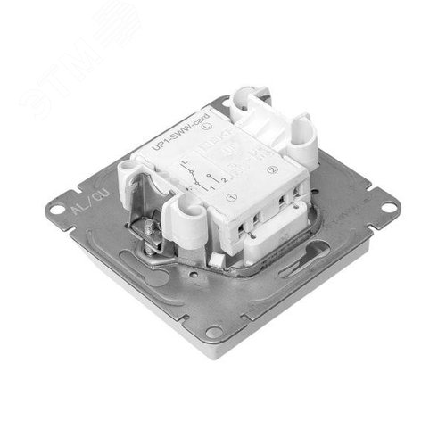 Эпика Механизм выключателя карточный с подсветкой белый EKF - фото 10