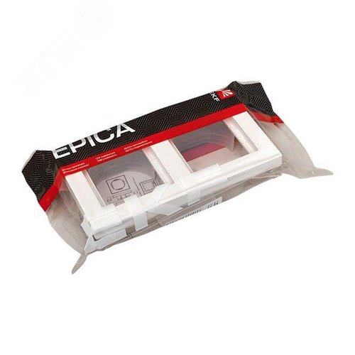 Эпика Рамка 2-местная IP44 белый пластик EKF - фото 8
