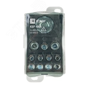 Блок распределительный (КРОСС) крепеж на монтажную панель и DIN рейку КБР-400A PROxima - фото 2