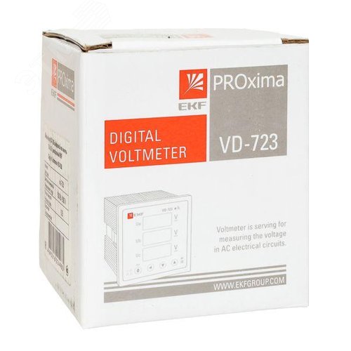 Вольтметр цифровой на панель 72х72 трехфазный PROxima - фото 9