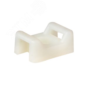 Изображение товара Площадка под хомуты (22x16) с монтажным отверстием М4 белая (100шт.) PROxima (упак.)