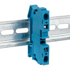 Клемма проходная пружинная ST 6 мм2 синяя EKF - фото 2