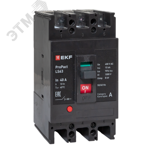 LS63 15кА 3P 40А ProPact EKF - фото 1
