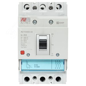 Выключатель автоматический AV POWER-1/3  50А 80kA TR AVERES - фото 3