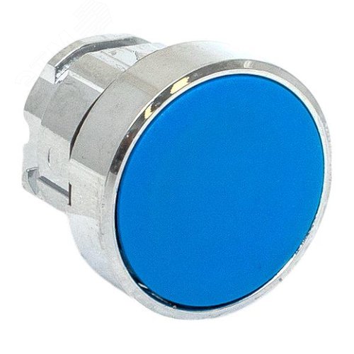 Исполнительный механизм кнопки XB4 синий плоский возвратный без фиксации, без подсветки IP65 - фото 1