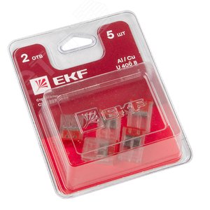 Строительно-монтажная клемма СМК 2273-242 (с пастой) 2 отверстия 0,5-2.5 мм2 блистер (5шт.) PROxima - фото 1