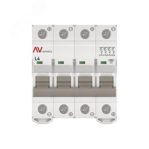 Выключатель автоматический AV-10 DC 4P 4A (L) 10kA EKF AVERES - фото 3