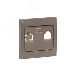 Валенсия лицевая панель розетки RJ-45 1-местная графит - фото 2