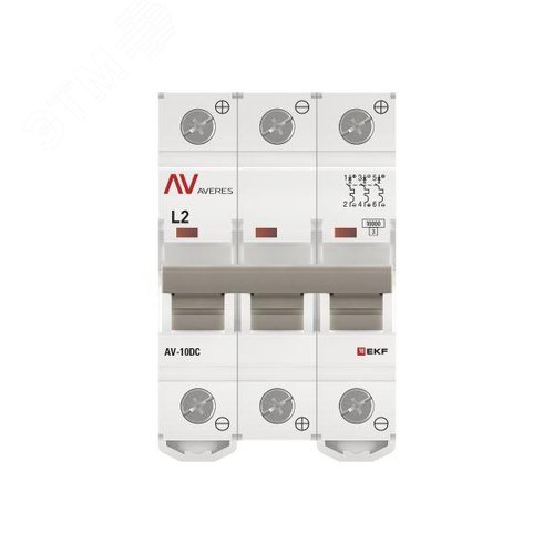 Выключатель автоматический AV-10 DC 3P 2A (L) 10kA AVERES - фото 4