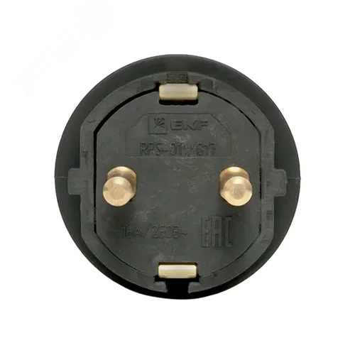 Вилка угловая каучуковая с кольцом 230В 2P+PE 16A IP44 PROxima - фото 5