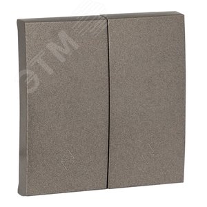 Валенсия лицевая панель выключателя 2-кл. проходного 10А графит - фото 1