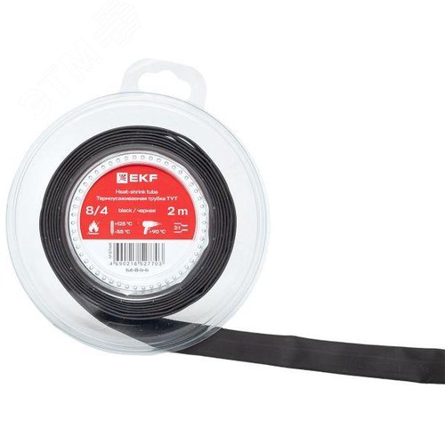ТУТ нг 8/4 черная ролик 2 м EKF - фото 4