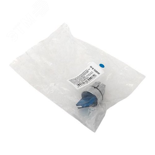 Исполнительный механизм переключателя ХB4 синий на 2 положения возвратный без фиксации, с подсветкой с короткой ручкойой IP65 - фото 10