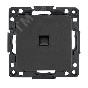 Стокгольм Механизм Розетки Phone 1-местной черный - фото 1