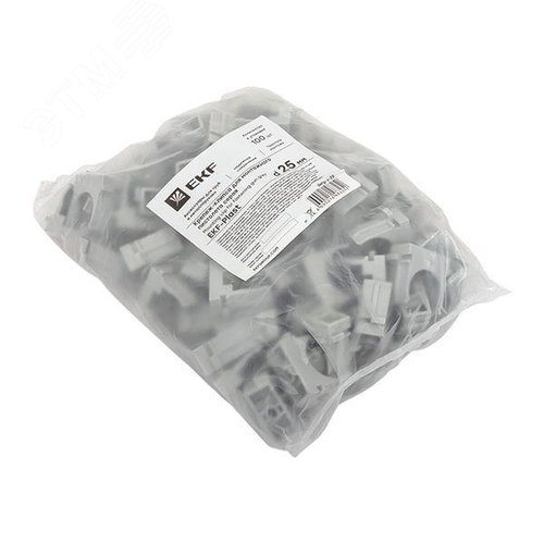 Крепеж-клипса для монтажного пистолета d25 мм серая -Plast - фото 8