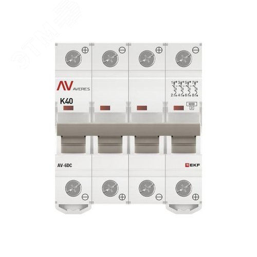 Выключатель автоматический AV-6 DC 4P 40A (K) 6kA AVERES - фото 4