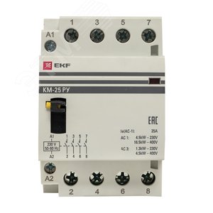 Контактор модульный КМ РУ 40А 4NO (3 мод.) PROxima - фото 3