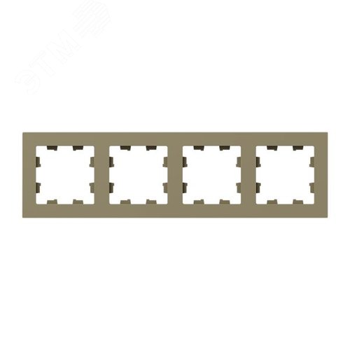Рамка 4-местная шамп.  пластик Эпика EKF - фото 1