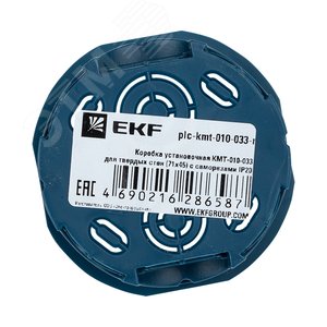 Коробка установочная КМТ-010-033 для твердых стен (71х45) с саморезами IP20 розничный стикер PROxima - фото 3