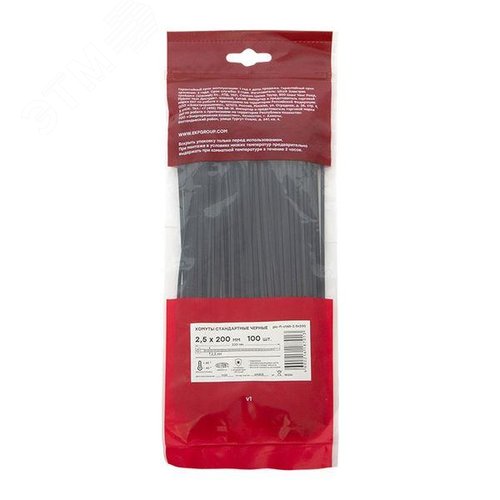 Хомут P6.6 стандартный черный 2.5x200 (100шт) FlexLock PROxima - фото 4