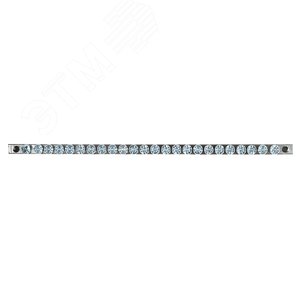 Шина PEN ноль-земля (6x9мм) 24 отв. цинк крепеж покраям - фото 2