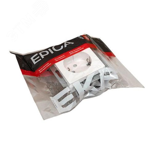 Эпика Механизм розетки 16А с заземлением со шторками белый EKF - фото 10