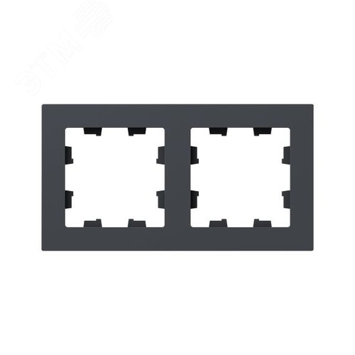 Изображение товара Рамка 2-местная графит. пластик Эпика EKF (шт)