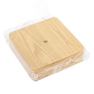 Коробка разветвительная КМР-030-032кг 100х100х25 с клеммником светлое дерево PROxima - фото 2