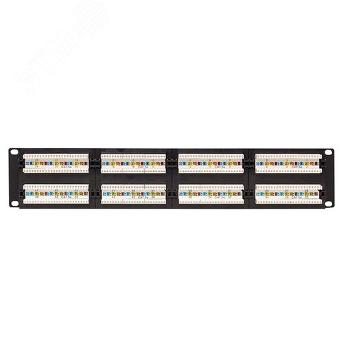 Патч-панель TERACOM PRO 19'Cat.5E 2U неэкранированная UTP 48 портов RJ-45 Dual IDC - фото 5