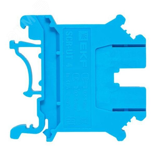 Клемма проходная винтовая UT 4 мм2 синяя EKF - фото 5