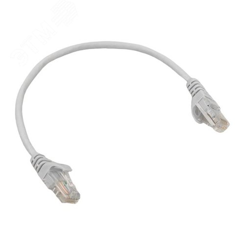 Патч-корд TERACOM PRO Cat.5E неэкранированный UTP оболочка LSZH серый (0.2м) - фото 1