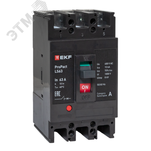 LS63 15кА 3P 63А ProPact EKF - фото 1