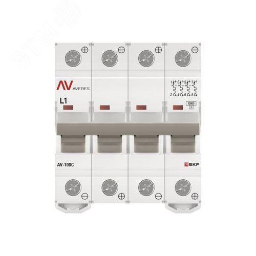 Выключатель автоматический AV-10 DC 4P 1A (L) 10kA EKF AVERES - фото 4