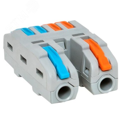 Строительно-монтажная клемма СМК 222-424 разветвительная 4 выхода 0,08-4 мм2 EKF - фото 4