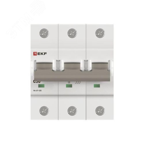 Выключатель автоматический ВА 47-125 3P 50А (C) 15кА PROxima - фото 3