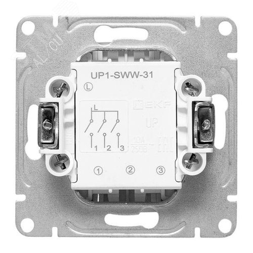 Эпика Механизм выключателя 3кл. белый EKF - фото 4