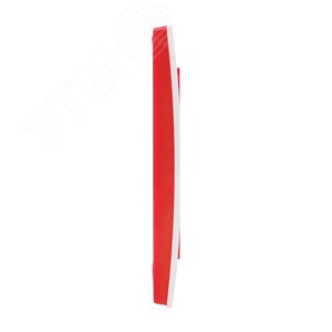 Стокгольм Рамка 2-местная белая с линией цвета красный - фото 2